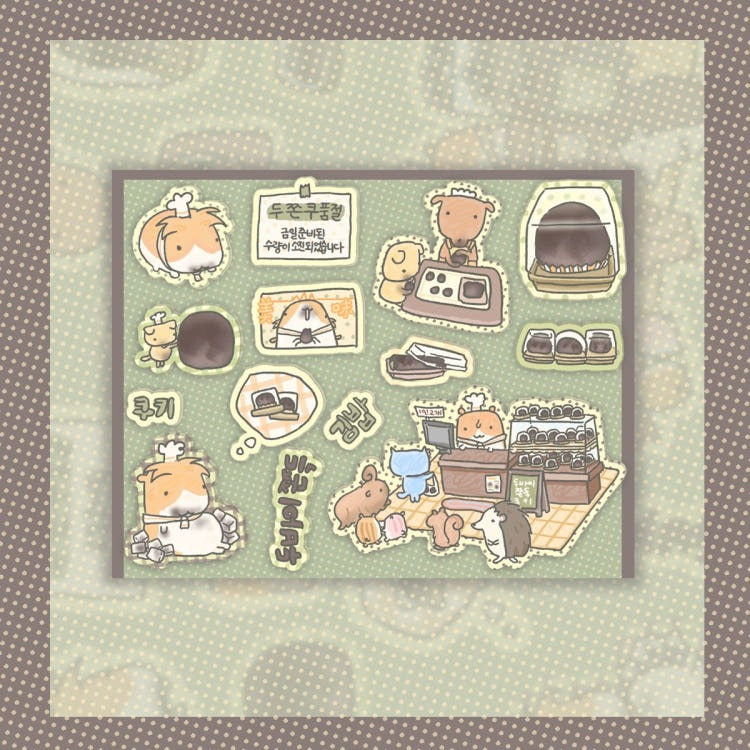 cute pink club - dubai chewy sticker sheet