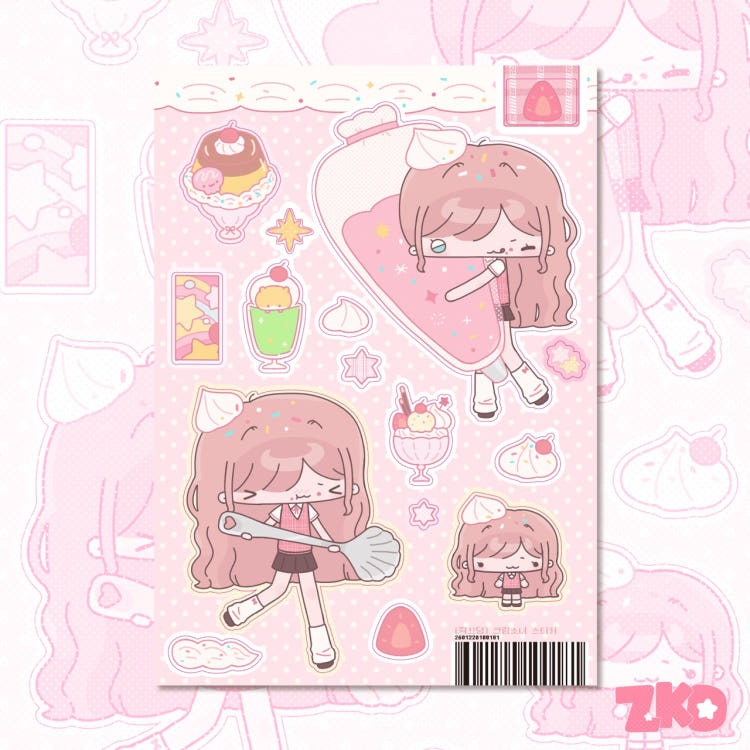 ZKD - cream sticker