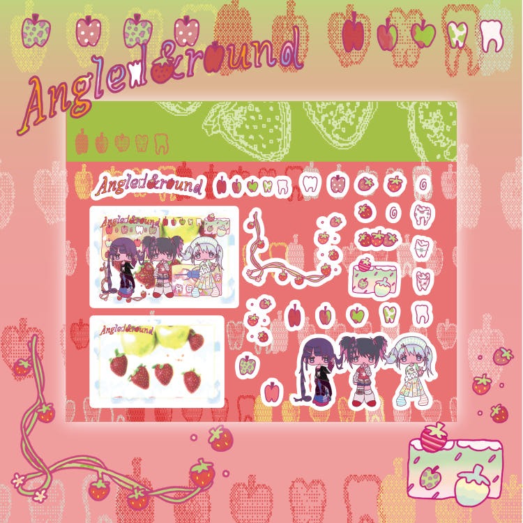 527 - Strawberry Angel Sticker