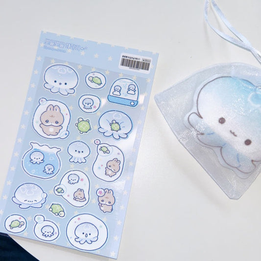 Pompomroom - jellyfish Glitter Sticker