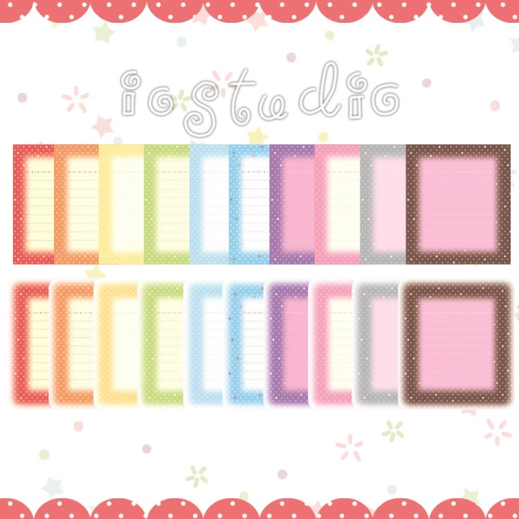 iostudio - rainbow memo sheet sticker