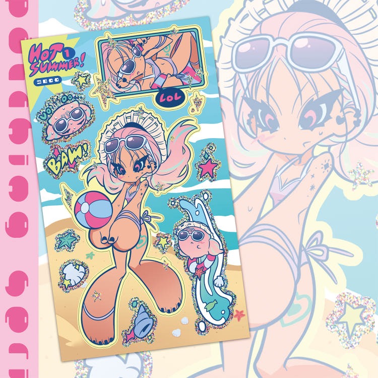 alien storm - hot summer eo sheet sticker