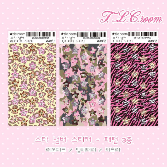 TLC Room - star number sticker