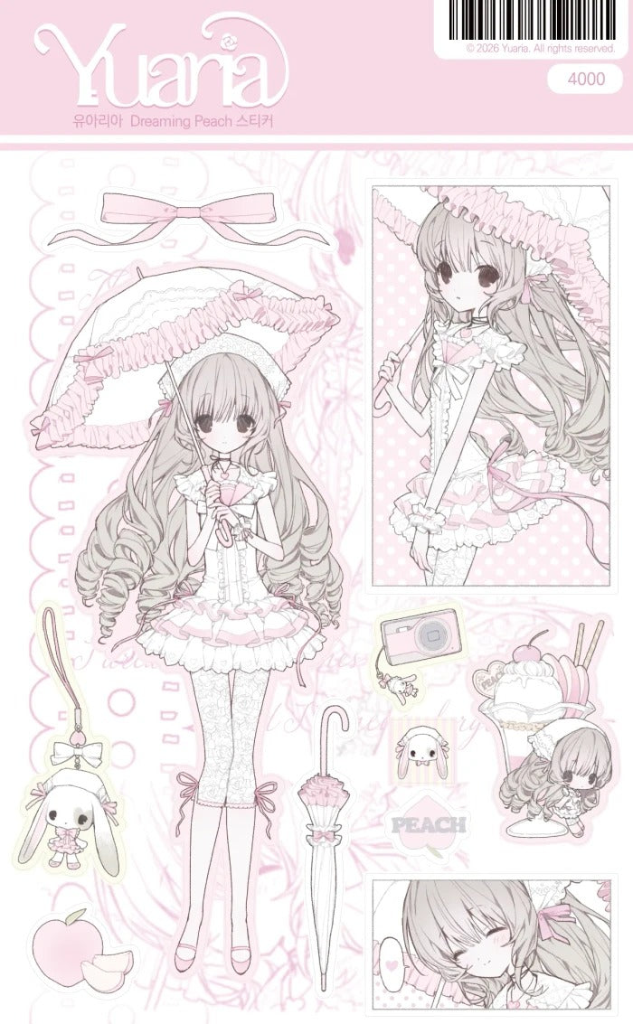Yuaria - Dreaming peach sticker sheet
