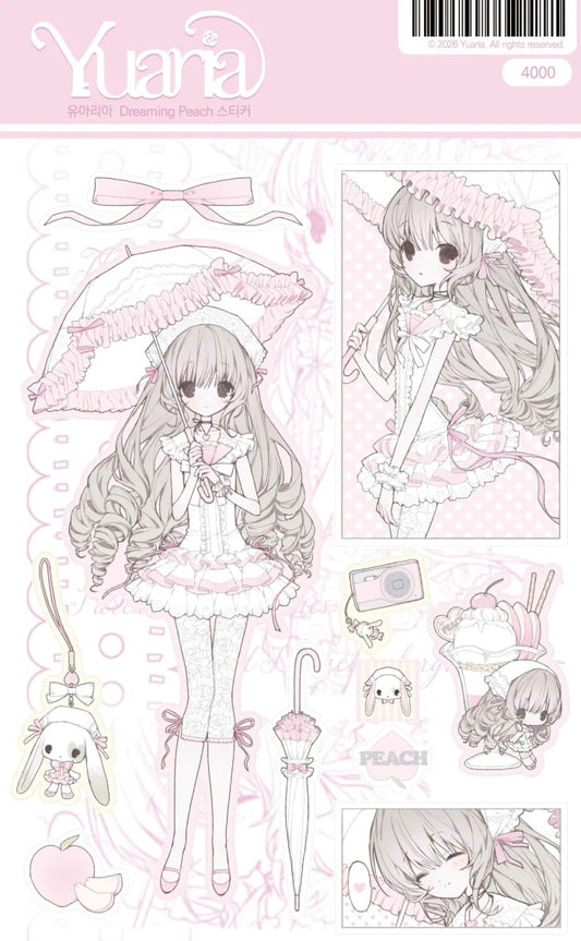 Yuaria - Dreaming peach sticker sheet