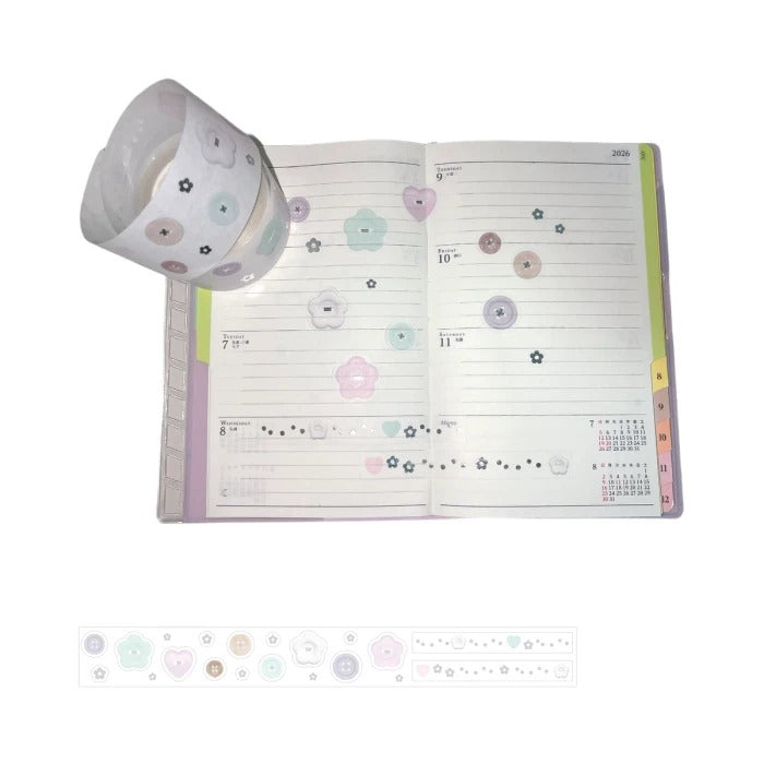 Coral Tree - Button kisscut tape
