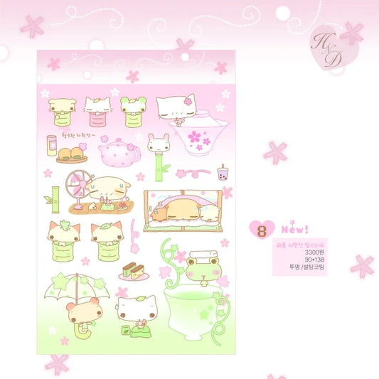 Happy nyang day - Summer tea sticker