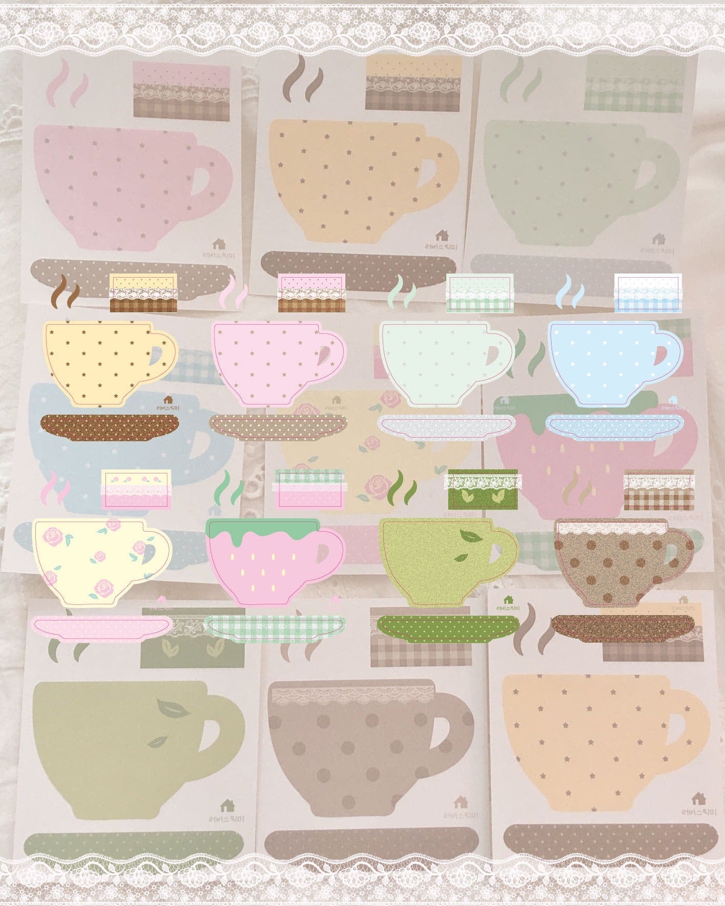 loverspickme - fruit tea sweet tea memo sheet sticker