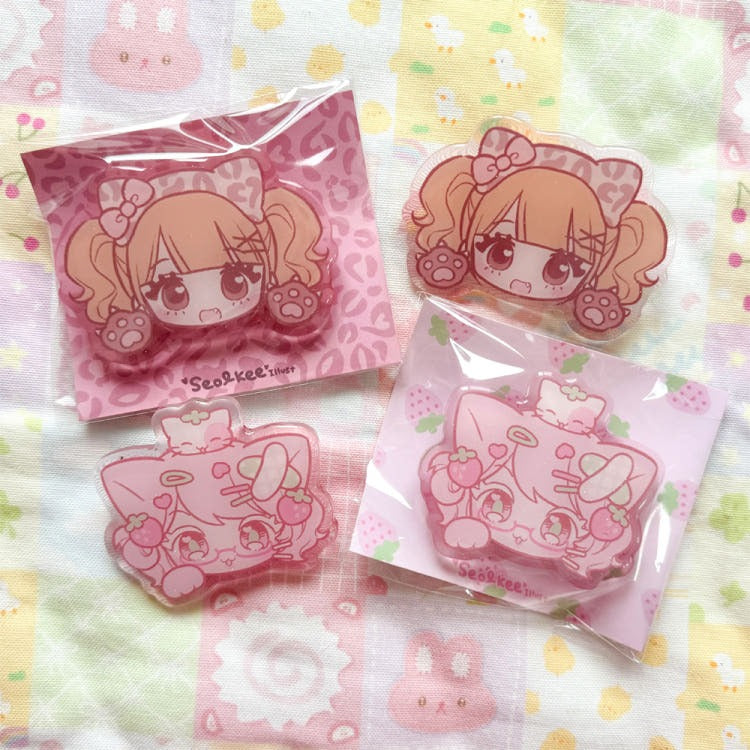 Seolkee Illust - gyaru girl glitter epoxy clip