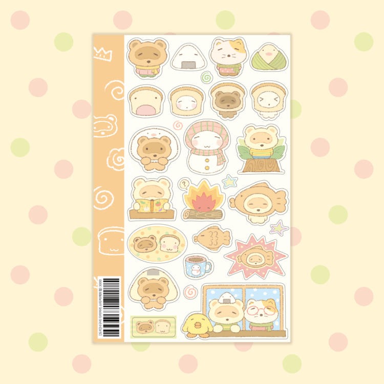 dori - raccoon's diary sticker sheet