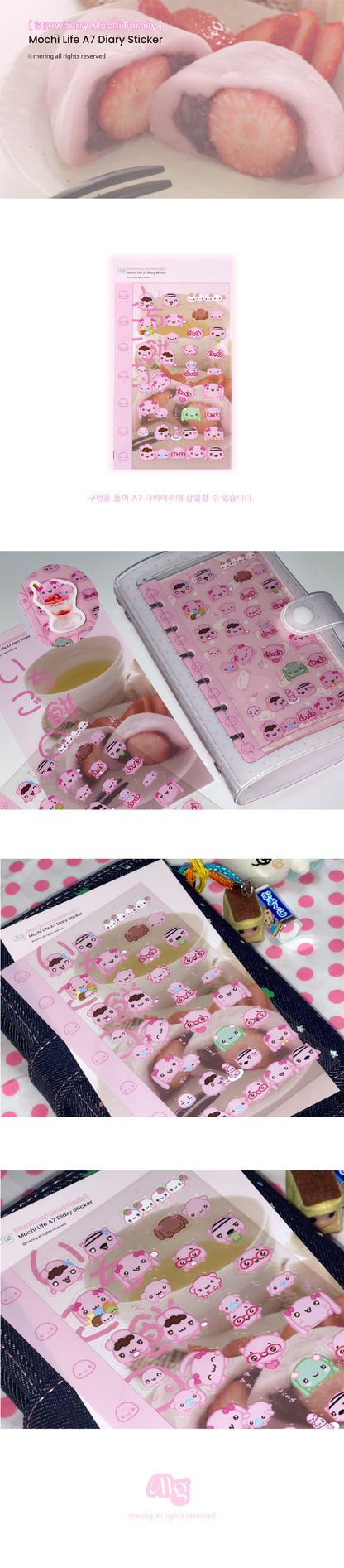 Mering - Mochi's Daily A7 Diary Sticker