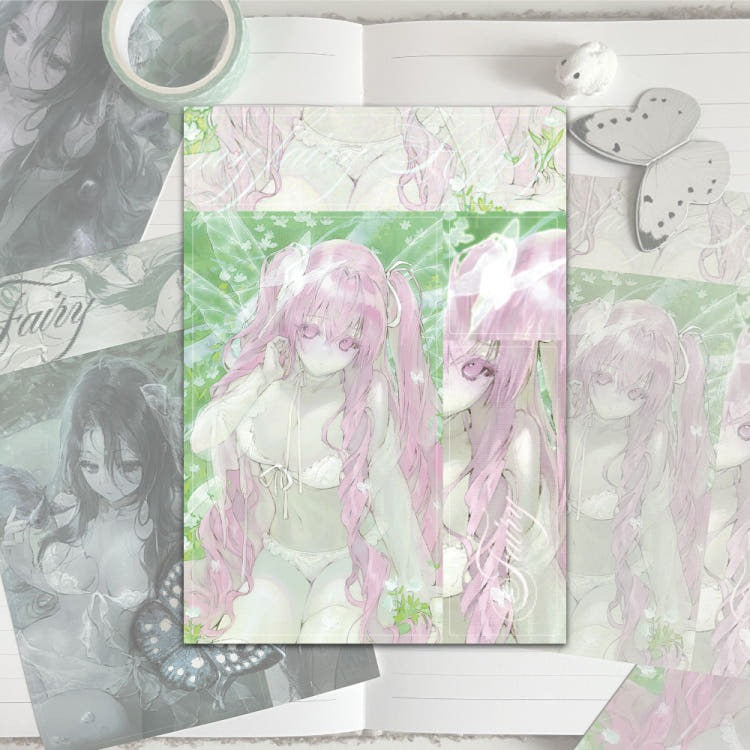 huae - small fairy pink sticker sheet