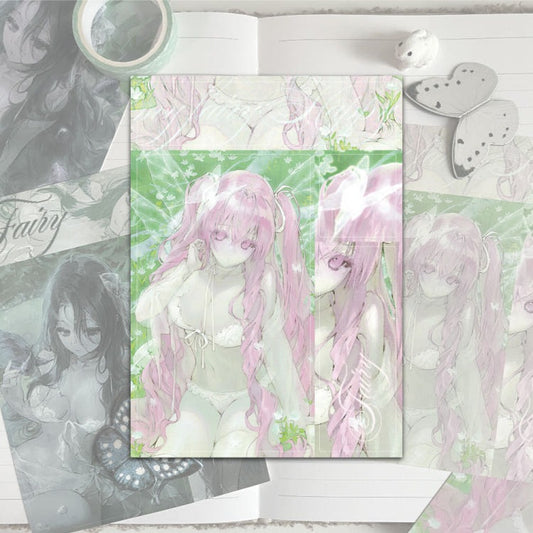 huae - small fairy pink sticker sheet