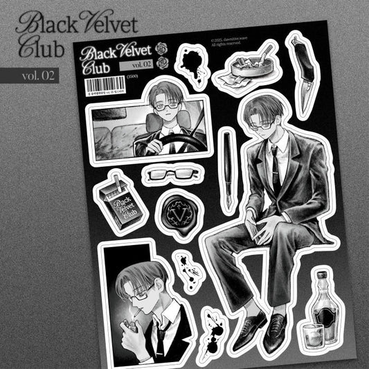 dawnitive.wave - Black Velvet Club Vol. 2 Kiss-Cut Sticker