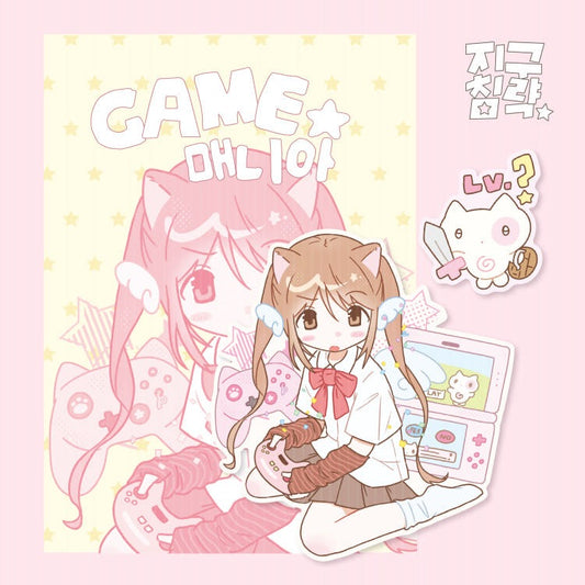 Earth Attack - game mania die cut Sticker