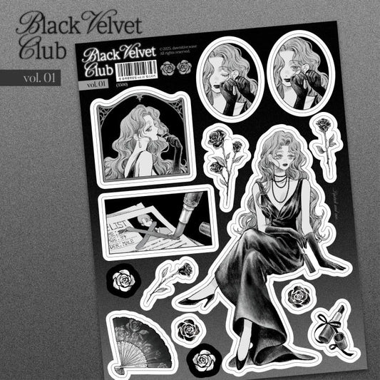 dawnitive.wave - Black Velvet Club Vol. 1 Kiss-Cut Sticker