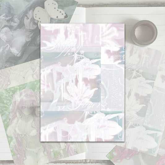huae - small fairy magnolia die cut sticker sheet