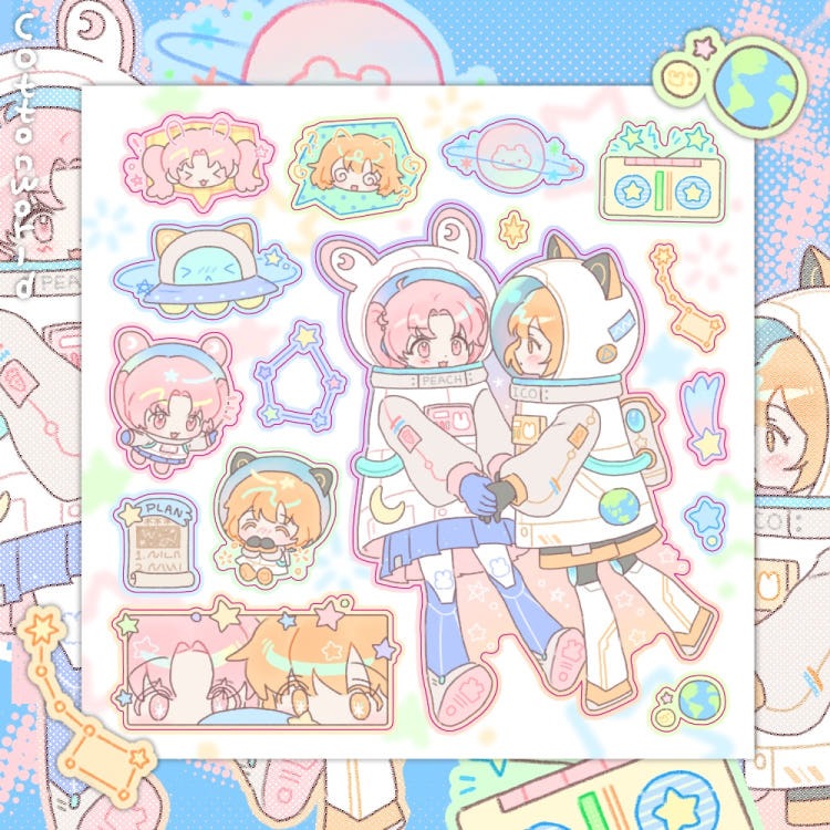 cotton world - travel sticker