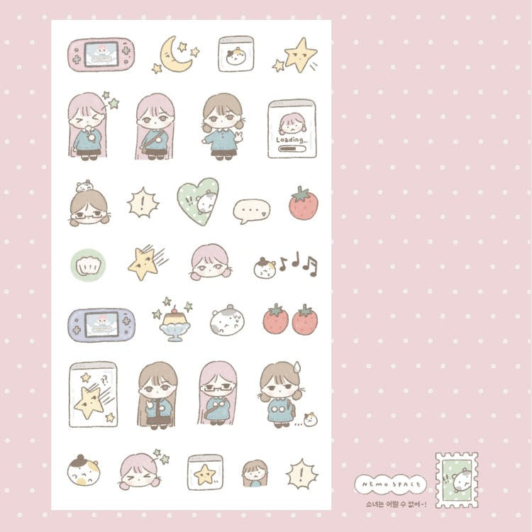 nemo space - girl can't help it sheet sticker