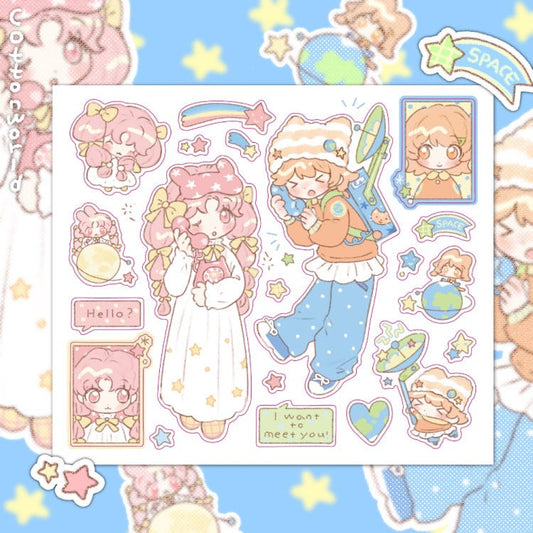 cotton world - calling sticker