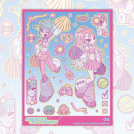alien storm - cheerleader sheet sticker