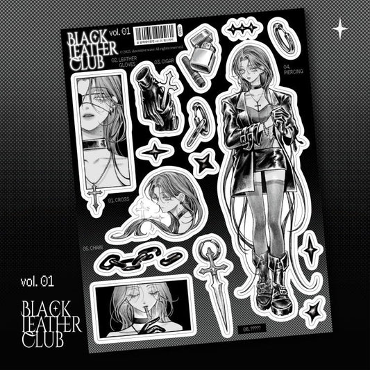 dawnitive.wave - Black Leather Club Vol. 1 Kiss-Cut Sticker