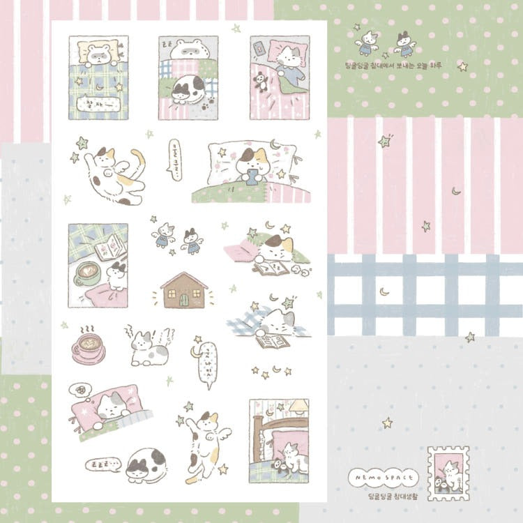 nemo space - rolling around bed life sheet sticker