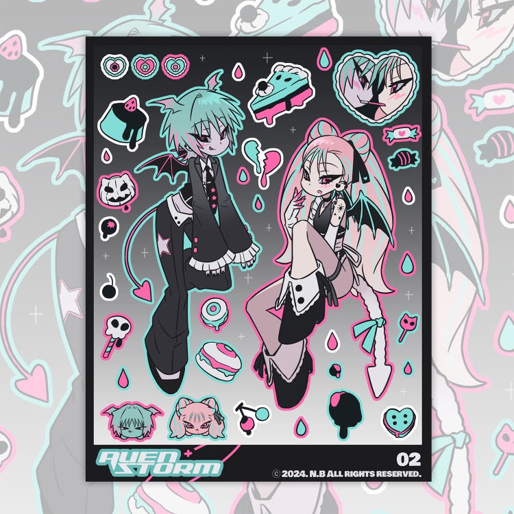 alien storm - devil sheet sticker