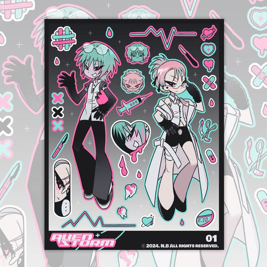 alien storm - mad doctor sheet sticker