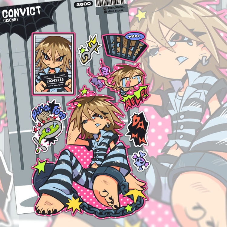 alien storm - convict usena sheet sticker