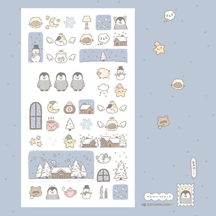 nemo space - winter diary sheet sticker
