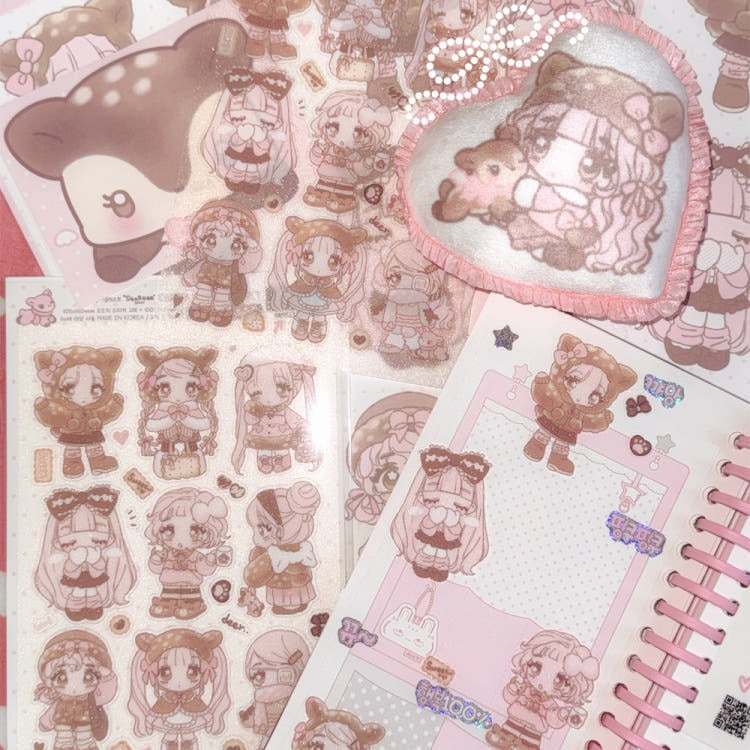 Seolkee Illust - deer girls sticker