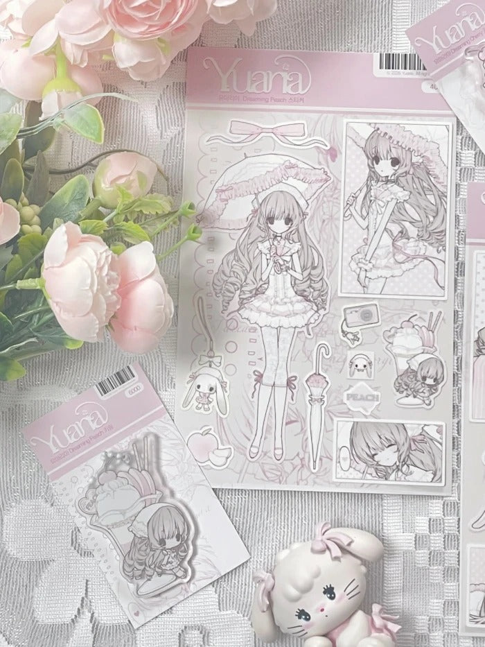 Yuaria - Dreaming peach sticker sheet