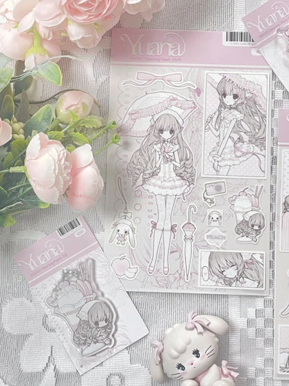 Yuaria - Dreaming peach sticker sheet