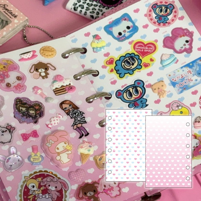 Mering - A7 pure heart Sticker Release Paper Refill (10 sheets)