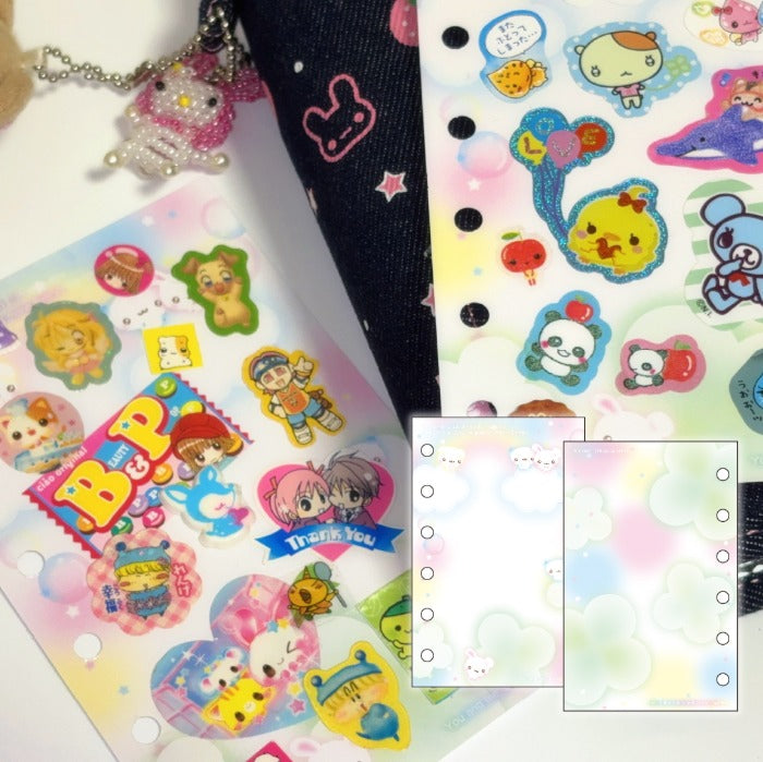 Mering - A7 clover friends Sticker Release Paper Refill (10 sheets)