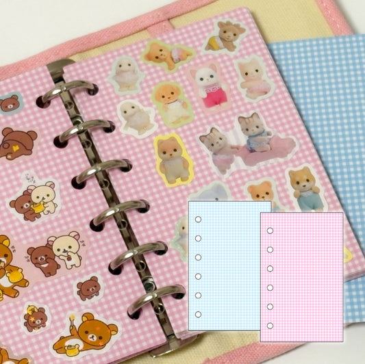 Mering - A7 Fancy Check Sticker Release Paper Refill (10 sheets)
