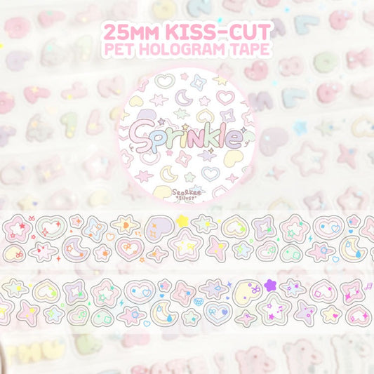 Seolkee Illust - sprinkle 25mm transparent kisscut tape