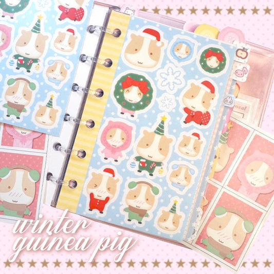 slow stuff - winter guinea pig sticker