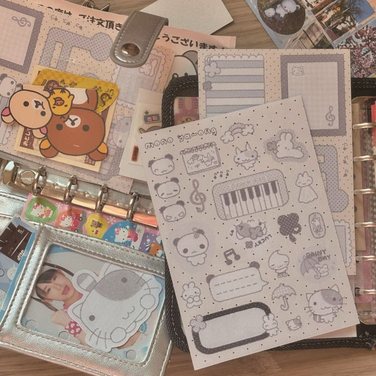 munyu - mono cat sheet sticker