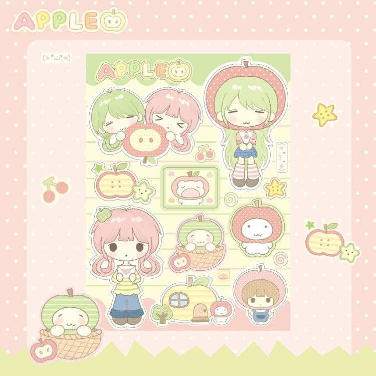 dori - apple girl sticker sheet