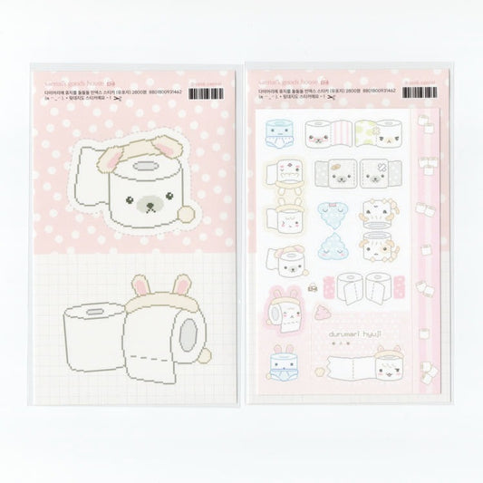 saenal - diary toilet paper sticker sheet