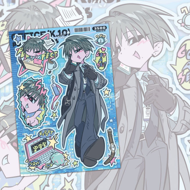 alien storm - office k10 sheet sticker