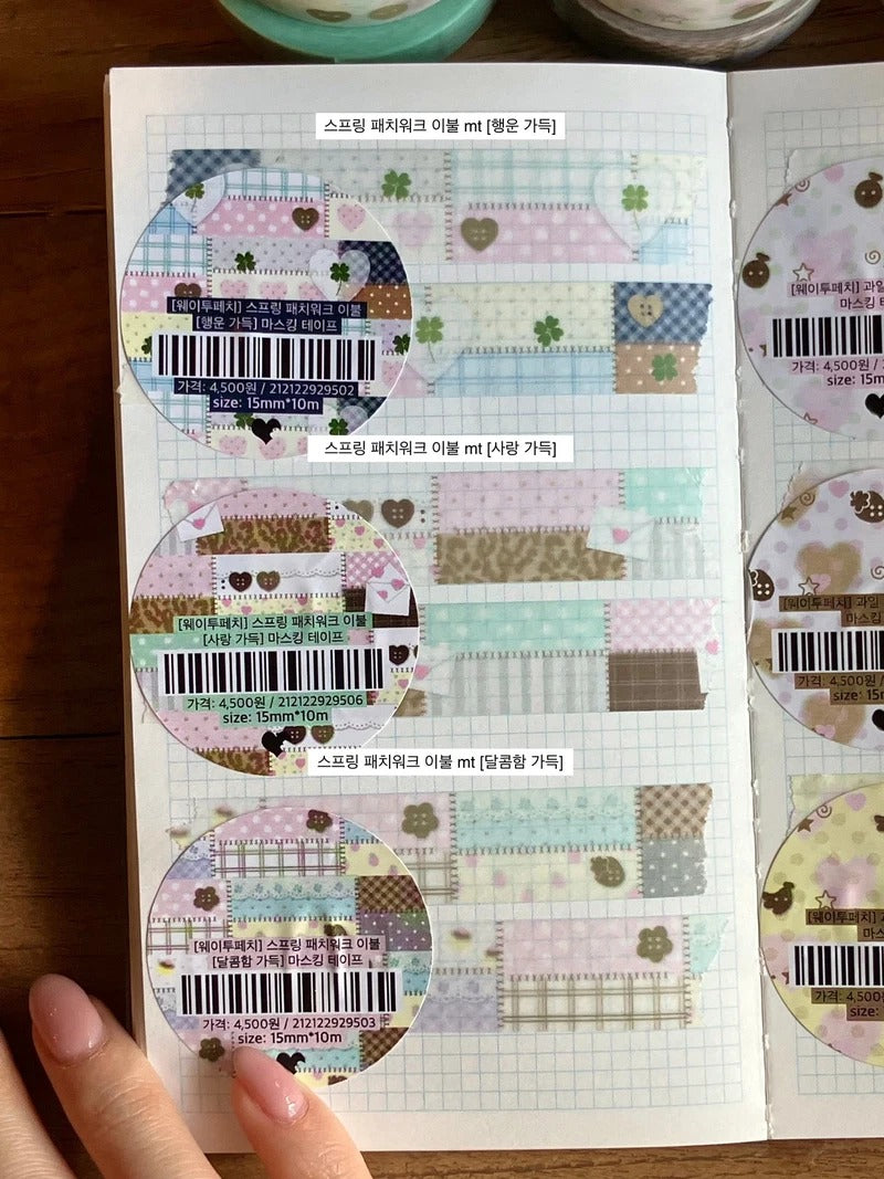 waytoofetch - patchwork blanket masking tape