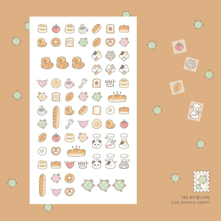 nemo space - square bread sheet sticker