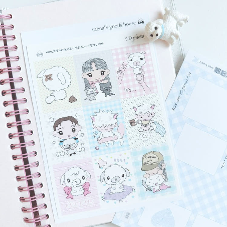 saenal - id photo sticker sheet