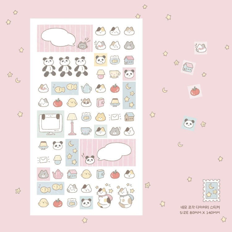 nemo space - square diary sheet sticker