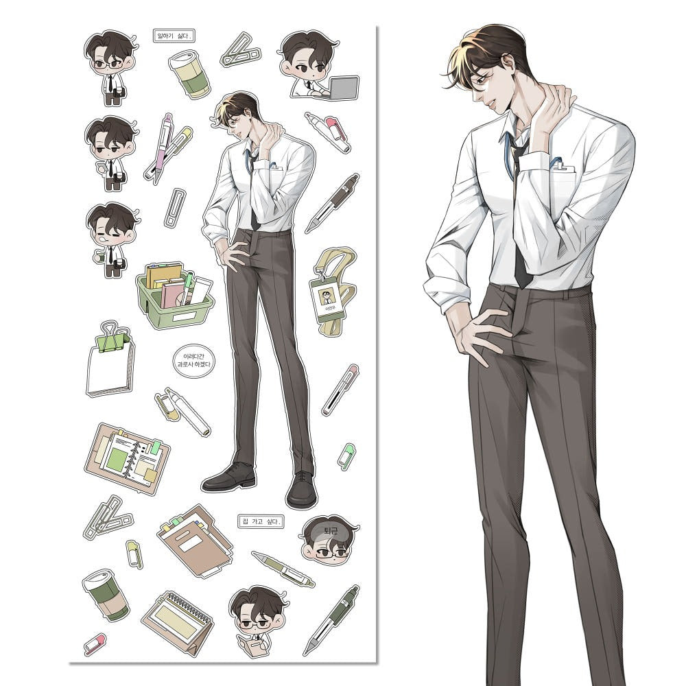 baeksan - yeonwoo office worker sticker sheet