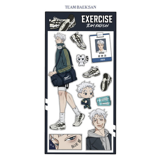 baeksan - exercise sticker sheet
