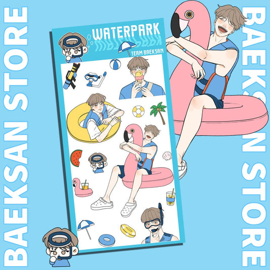 baeksan - water park sticker sheet